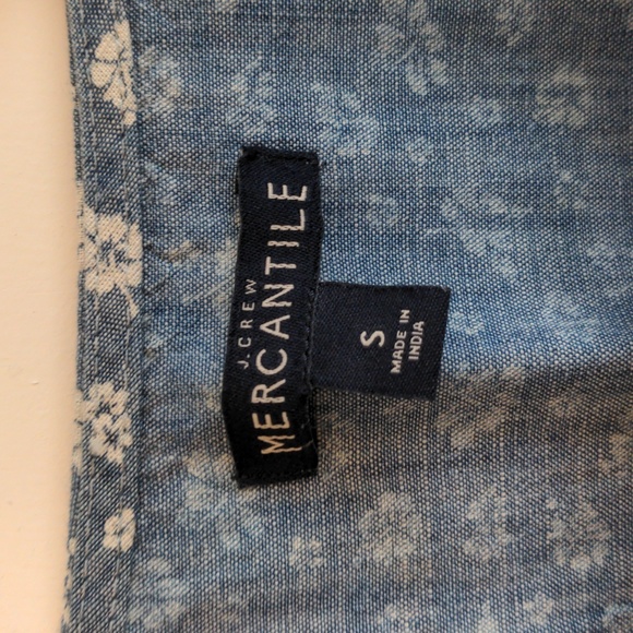 🏷️ NWOT JCrew Mercantile Chambray Wrap Dress Size Small - Picture 5 of 10